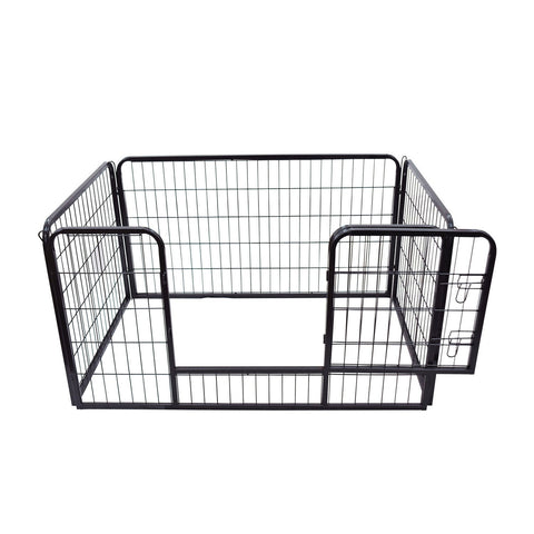 Rootz Outdoor Habitat for Bunnies / Rabbits / Puppies - Black - Steel - cm x 31.5 cm x 27.6 cm