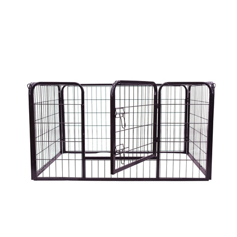 Rootz Outdoor Habitat for Bunnies / Rabbits / Puppies - Black - Steel - cm x 31.5 cm x 27.6 cm
