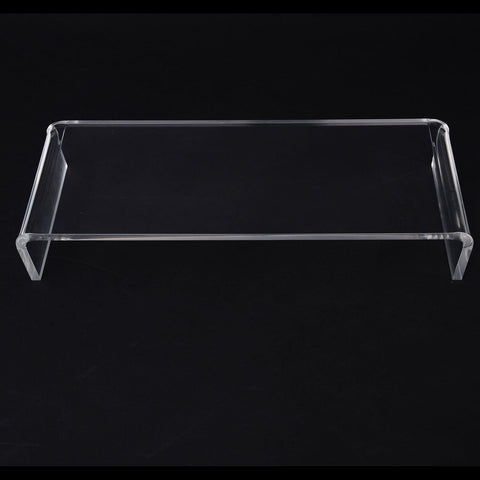 Rootz TV Bench Top Screen Stand - Transparant - Glas - 53 cm x 7,48 cm x 3,54 cm