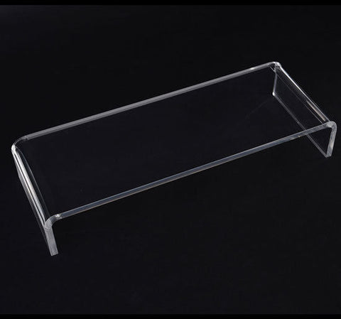 Rootz TV Bench Top Screen Stand - Transparant - Glas - 53 cm x 7,48 cm x 3,54 cm