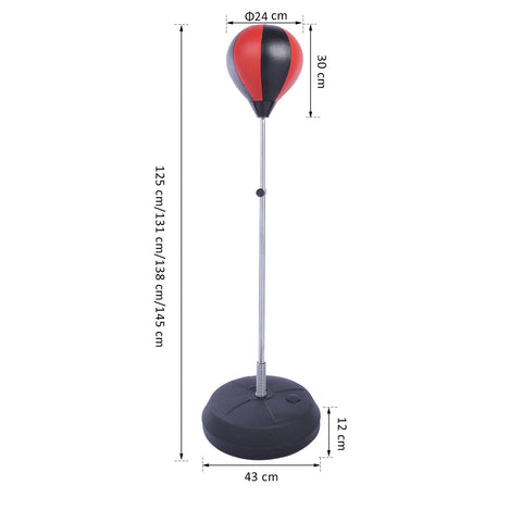 Rootz Punchingball-Set – Rot, Schwarz – Pu, Stahl, Kunststoff – cm x cm x 11,81 cm