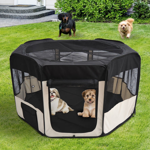 Rootz Puppy Run Outdoor Shelter - Zwart, Wit - Stof, Staal - 20,08 cm x 25,59 cm x 2,76 cm