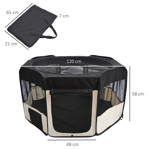 Rootz Puppy Run Outdoor Shelter - Zwart, Wit - Stof, Staal - 20,08 cm x 25,59 cm x 2,76 cm