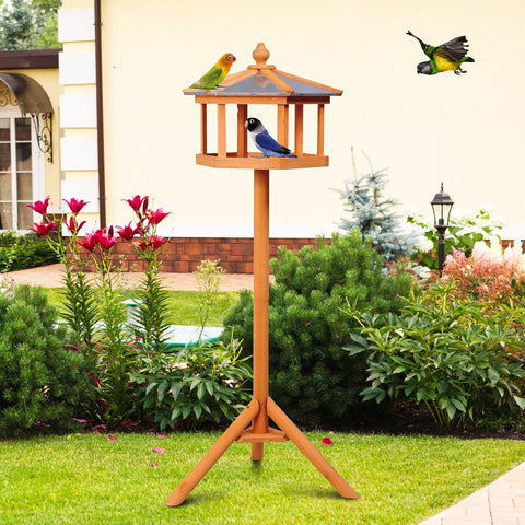 Rootz Bird House - Geel - Firwood - 15,75 cm x 15,75 cm x 44,49 cm
