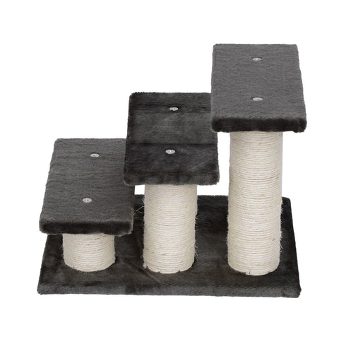 Rootz Hondentrap 3 Treden - Grijs - Spaanplaat, Stof - 17.72 cm x 13.78 cm x 13.39 cm