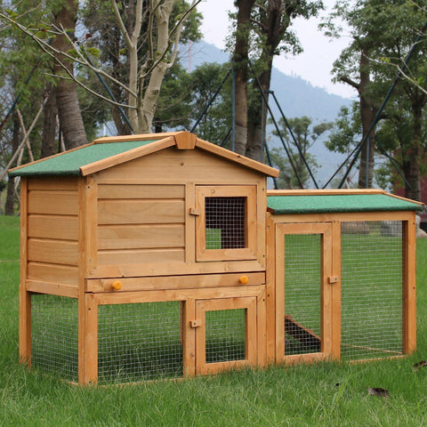 Rootz Konijnenhok - Groen - Hout - 57,09 cm x 17,72 cm x 33,46 cm
