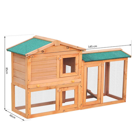Rootz Konijnenhok - Groen - Hout - 57,09 cm x 17,72 cm x 33,46 cm