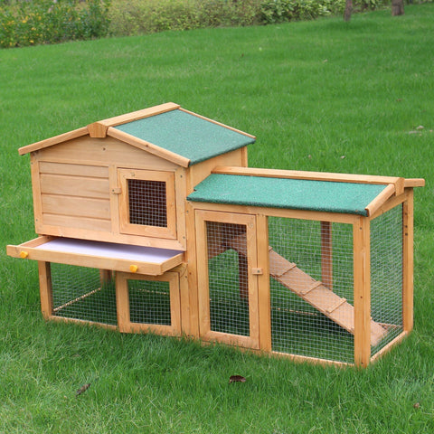 Rootz Konijnenhok - Groen - Hout - 57,09 cm x 17,72 cm x 33,46 cm