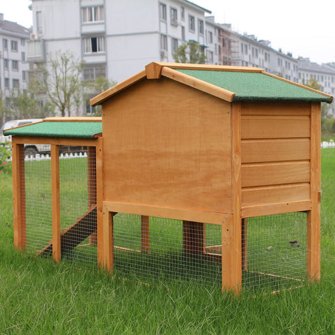 Rootz Konijnenhok - Groen - Hout - 57,09 cm x 17,72 cm x 33,46 cm