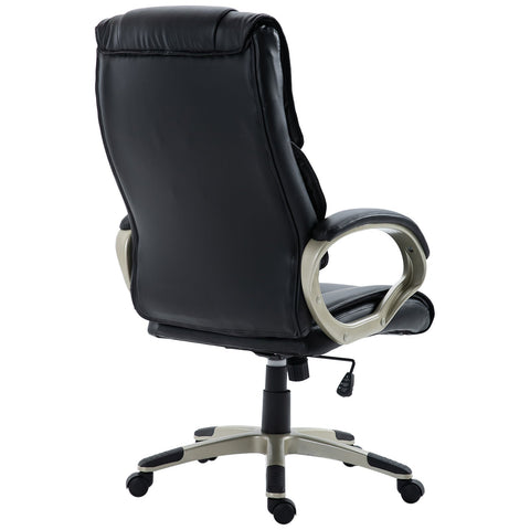 Rootz Swivel Chair - Black - Leather, Nylon, Metal - 22.83 cm x 27.55 cm x 48.81 cm