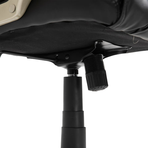 Rootz Swivel Chair - Black - Leather, Nylon, Metal - 22.83 cm x 27.55 cm x 48.81 cm