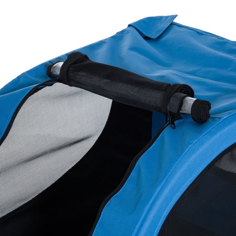 Rootz Fahrradanhänger-Hundeträger – Blau, Schwarz – Oxford, Stahl, Rohr – 51,18 cm x 28,74 cm x 35,43 cm