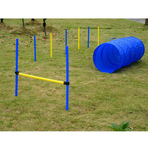 Rootz Dog Agility Tunnel - Yellow, Blue - Pe, Polyester - 58.26 cm x 60 cm x cm