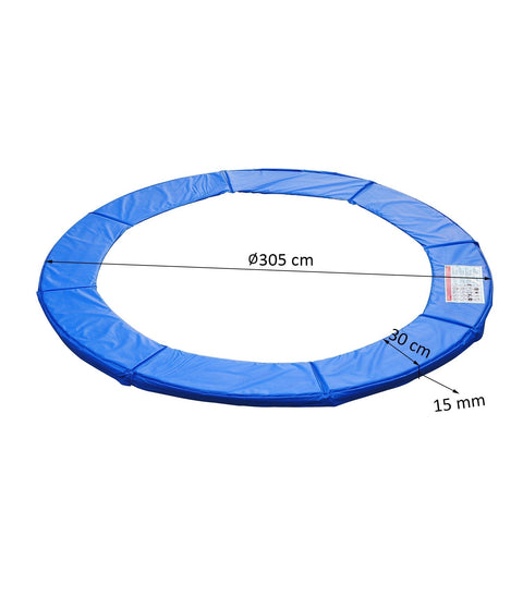 Rootz Trampoline Edge Cover - Blue - PVC, PE - 120.08 cm x 120.08 cm x 0.59 cm