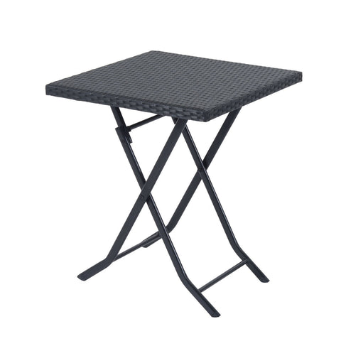 Rootz Garden furniture set - Black - Metal, Pe, Polyrattan - 23.62 cm x 23.62 cm x 28.34 cm