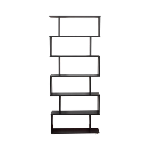 Rootz Wall Shelf Room Divider - Black - Engineered Wood - 31.49cm x 9.44cm x 75.19cm