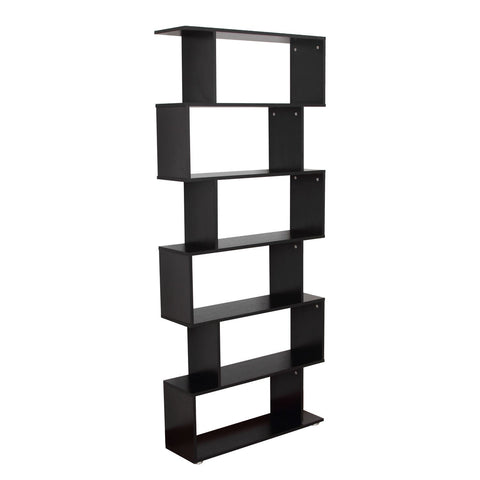 Rootz Wall Shelf Room Divider - Black - Engineered Wood - 31.49cm x 9.44cm x 75.19cm