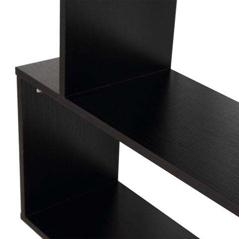 Rootz Wall Shelf Room Divider - Black - Engineered Wood - 31.49cm x 9.44cm x 75.19cm