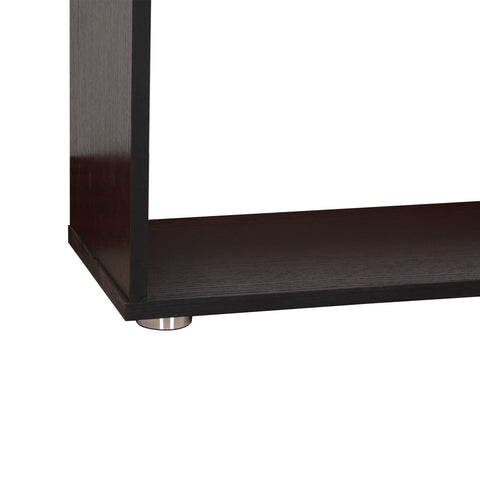 Rootz Wall Shelf Room Divider - Black - Engineered Wood - 31.49cm x 9.44cm x 75.19cm