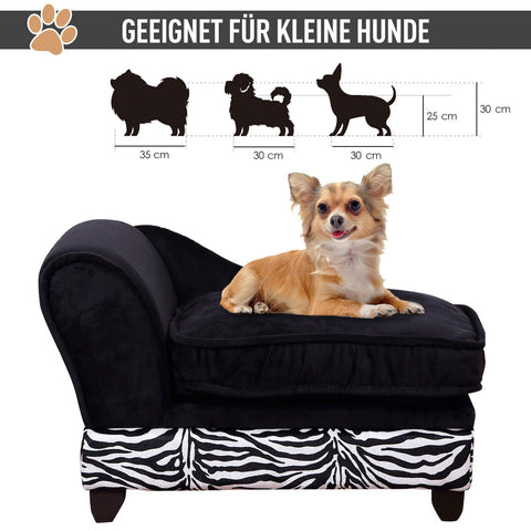 Rootz Dog Bench - Black - Wood, Velvet - 22.44 cm x 13.38 cm x 14.17 cm