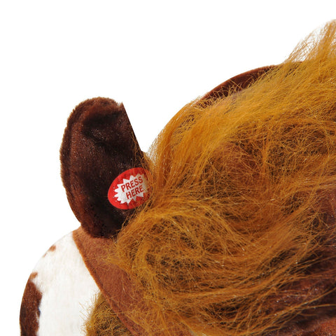 Rootz Speelpaard met zadel - Bruin - Metaal, Pluche - 33,44 cm x 11,02 cm x 23,62 cm