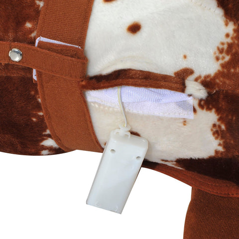 Rootz Speelpaard met zadel - Bruin - Metaal, Pluche - 33,44 cm x 11,02 cm x 23,62 cm