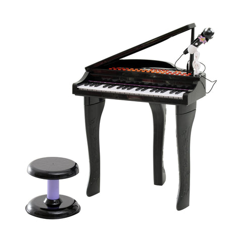 Rootz Children's Piano Musical Instrument - Black - Abs - 18.89 cm x 15.35 cm x 27.16 cm