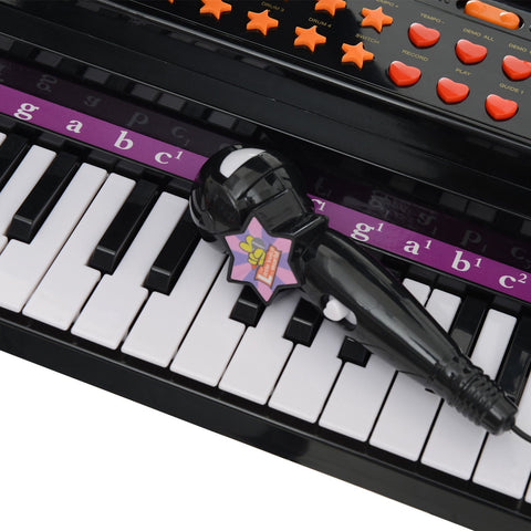 Rootz Children's Piano Musical Instrument - Black - Abs - 18.89 cm x 15.35 cm x 27.16 cm