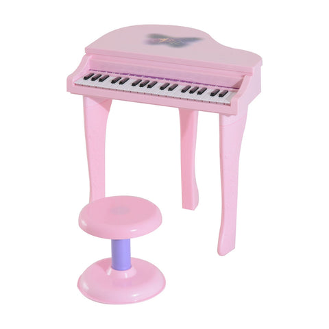 Rootz Children's Piano Musical Instrument - Pink - Abs - 18.89 cm x 15.35 cm x 27.16 cm