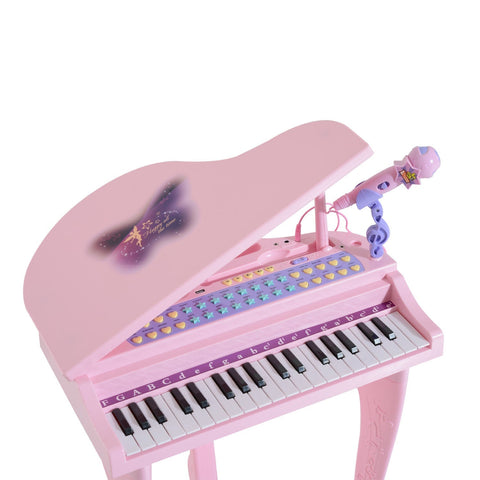 Rootz Children's Piano Musical Instrument - Pink - Abs - 18.89 cm x 15.35 cm x 27.16 cm