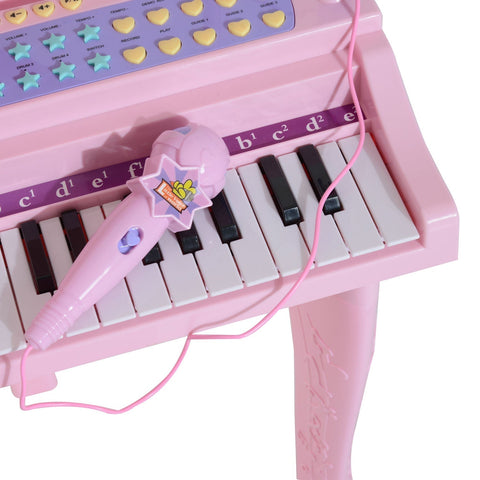 Rootz Children's Piano Musical Instrument - Pink - Abs - 18.89 cm x 15.35 cm x 27.16 cm