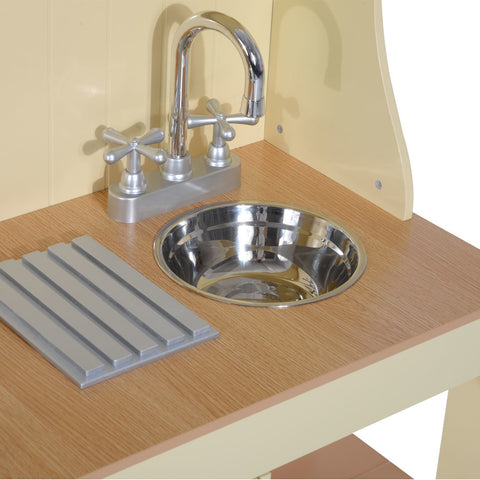 Rootz Kinderküche mit Herd und Spüle – Braun – Holzwerkstoff – 30,31 cm x 11,81 cm x 37,4 cm