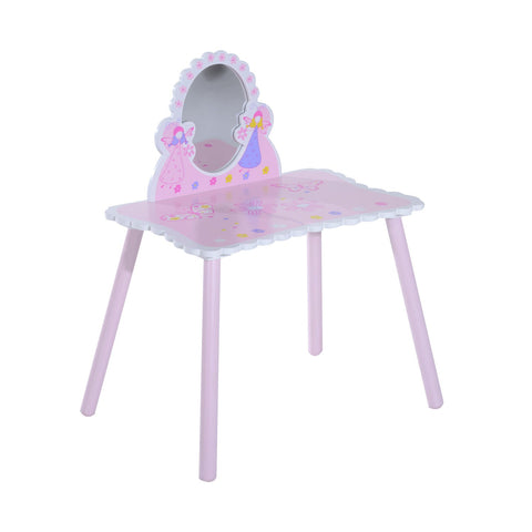 Rootz Children's Dressing Table - Pink - Pine Wood, Manufactured Wood - 23.22 cm x 15.35 cm x 32.28 cm