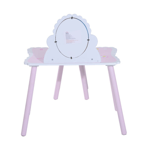 Rootz Children's Dressing Table - Pink - Pine Wood, Manufactured Wood - 23.22 cm x 15.35 cm x 32.28 cm