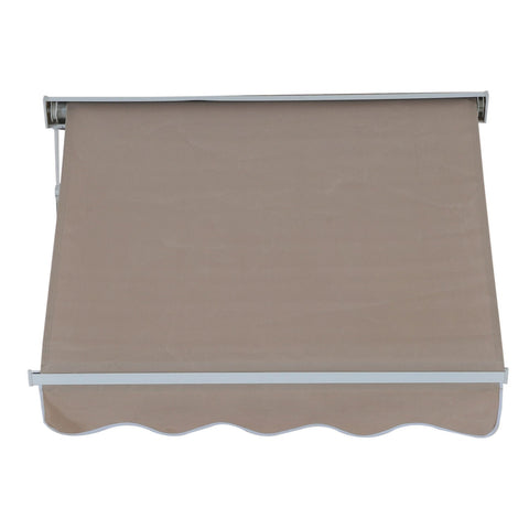 Rootz Caves Work Balcony Canopy Foldable Arm Cable - Beige - Aluminium, Polyester - 47.24 cm x 27.56 cm x cm
