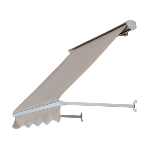 Rootz Caves Work Balcony Canopy Foldable Arm Cable - Beige - Aluminium, Polyester - 47.24 cm x 27.56 cm x cm