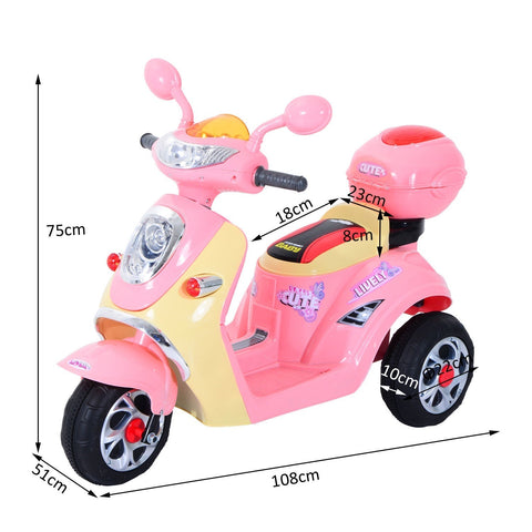 Rootz Electric Children's Motor - Pink, Yellow - Pp, Metal - 42.52 cm x 20.08 cm x 29.53 cm