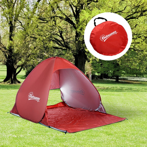 Rootz Pop-Up-Zelt – Rot – Polyester, Stahl – 59,06 cm x 78,702 cm x 45,28 cm