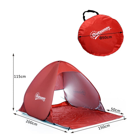 Rootz Pop-Up-Zelt – Rot – Polyester, Stahl – 59,06 cm x 78,702 cm x 45,28 cm