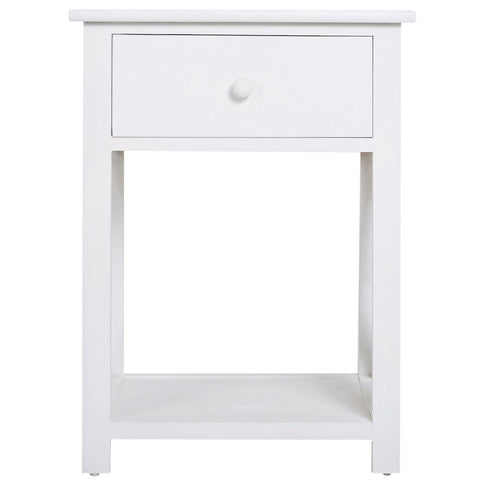 Rootz Bedside Table - White - Wood, Manufactured Wood - 15.74 cm x 11.81 cm x 21.65 cm