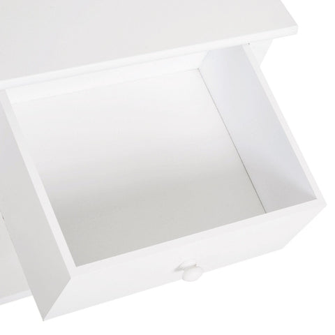 Rootz Bedside Table - White - Wood, Manufactured Wood - 15.74 cm x 11.81 cm x 21.65 cm
