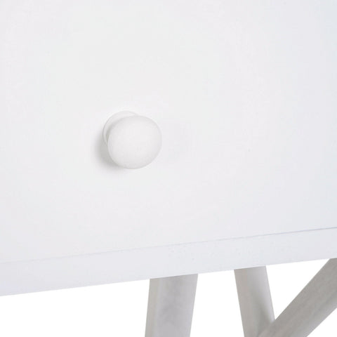 Rootz Bedside Table - White - Wood, Manufactured Wood - 15.74 cm x 11.81 cm x 21.65 cm