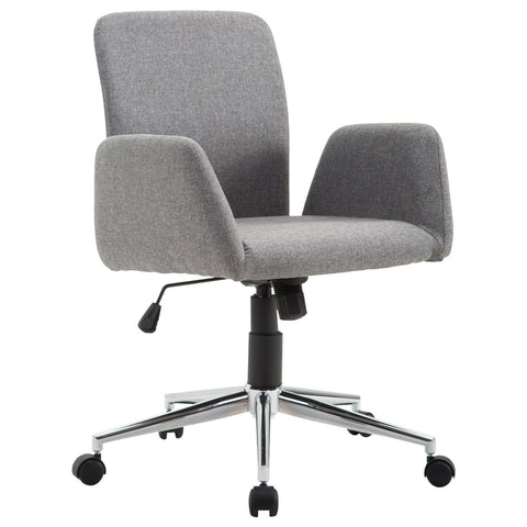 Rootz Office chair Swivel - Gray - Steel, Fabric - 24.01 cm x 22.83 cm x 36.81 cm