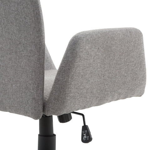 Rootz Office chair Swivel - Gray - Steel, Fabric - 24.01 cm x 22.83 cm x 36.81 cm