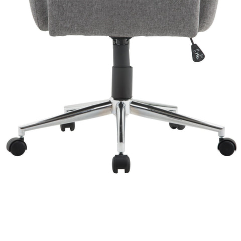 Rootz Office chair Swivel - Gray - Steel, Fabric - 24.01 cm x 22.83 cm x 36.81 cm