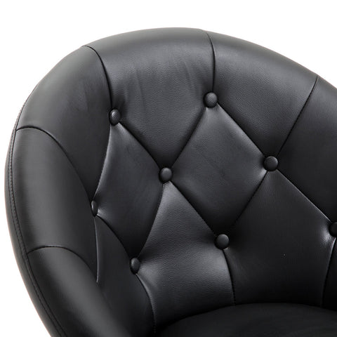 Rootz Swivel Chair - Black - Steel, Sponge, Pu - 26.77 cm x 23.22 cm x 31.49 cm