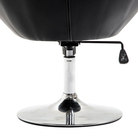 Rootz Swivel Chair - Black - Steel, Sponge, Pu - 26.77 cm x 23.22 cm x 31.49 cm