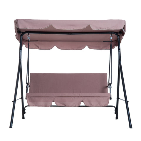 Rootz Swing 3-zits - Bruin - Staal, Polyester - 43,3 cm x 67,71 cm x 59,84 cm