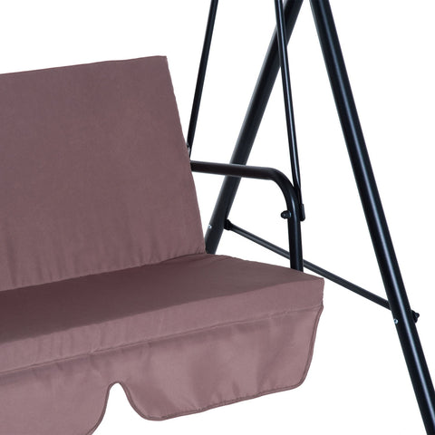 Rootz Swing 3-zits - Bruin - Staal, Polyester - 43,3 cm x 67,71 cm x 59,84 cm