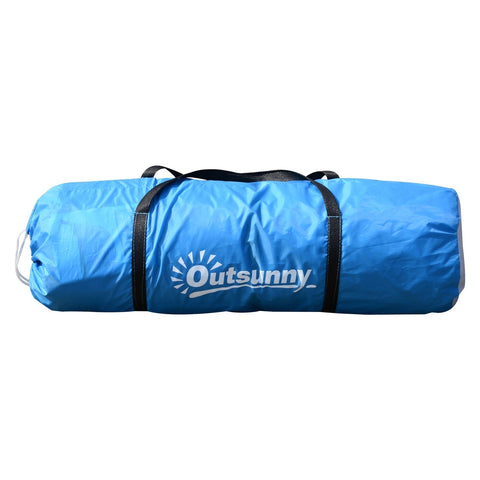 Rootz Campingzelt – Blau, Weiß – Taft, Fiberglas – 181,1 cm x 90,55 cm x 76,77 cm